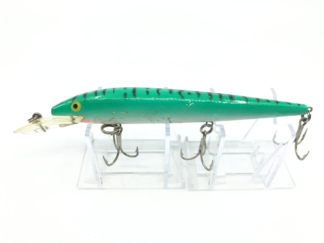 Vintage Rebel Fastrac Minnow Green and Black Tiger Stripe Pattern