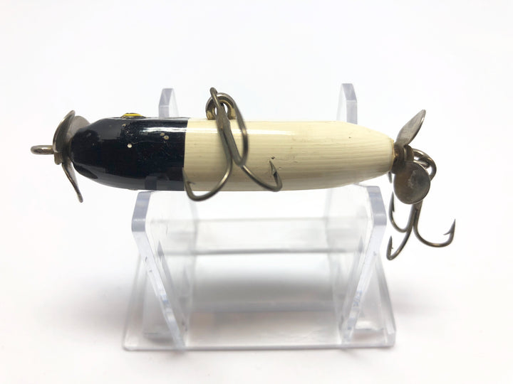 Arnold Wounded Minnow Black and White Color Wooden Lure