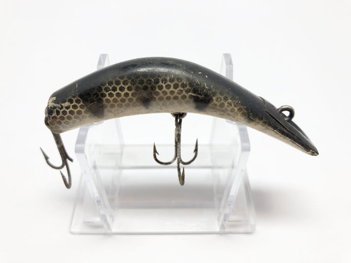 Kautzky Lazy Ike 3 Black Scale and Ribs Wooden Lure