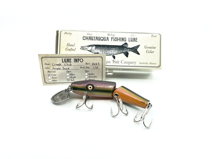 Chautauqua Jointed Creek Chub Lure in Purple Dace Color