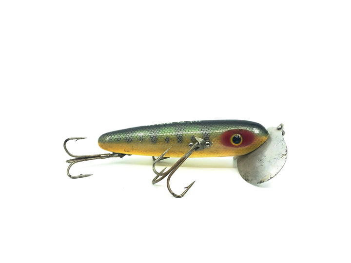 Arbogast Vintage Wooden 3-Hook Musky Jitterbug Perch Color