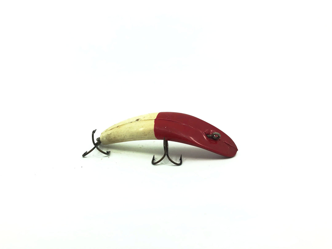 Unmarked Helin Flatfish Type Lure White/Red Colo