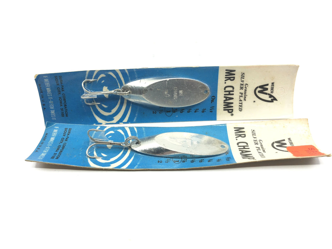 Weber Mr. Champ 1oz Spoons New on Card Lot of Two