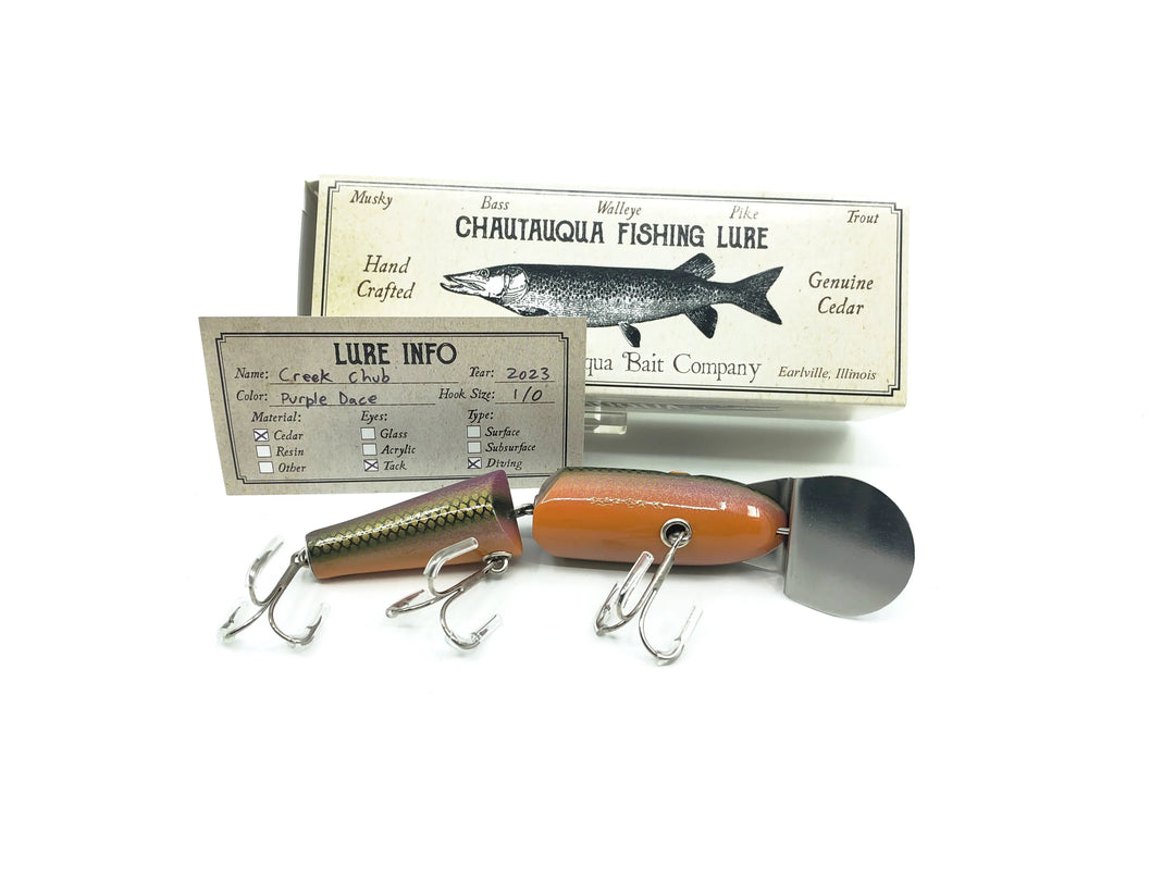 Chautauqua Jointed Creek Chub Lure in Purple Dace Color