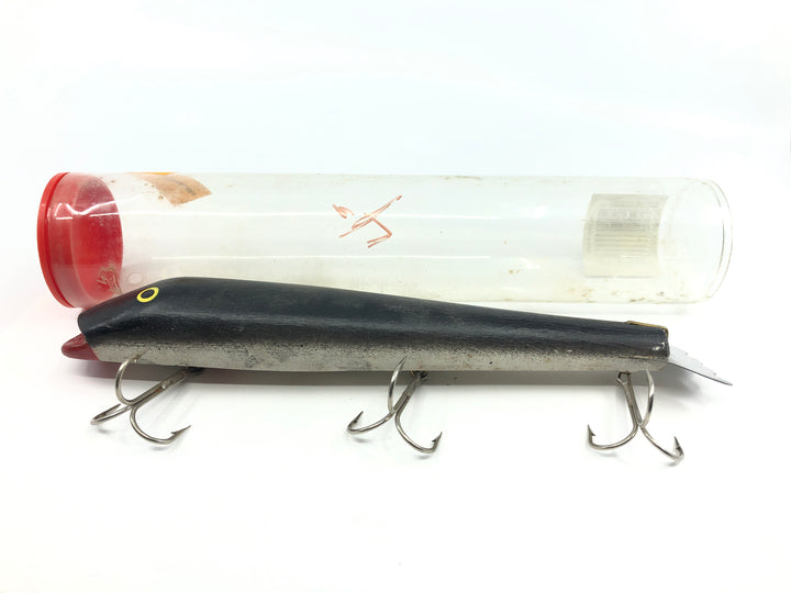 Vintage Bobbie Bait Musky Lure in Tube Black and White Color