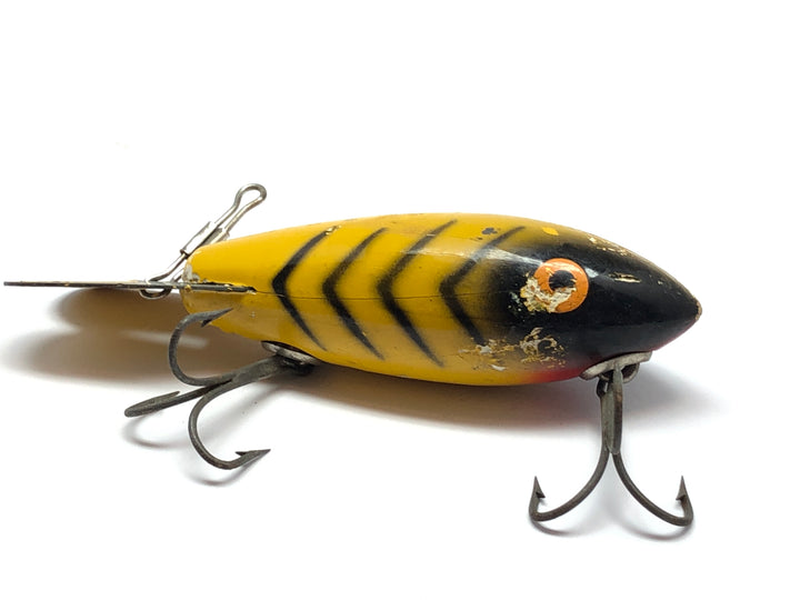 Wooden Bomber Yellow with Black Ribs