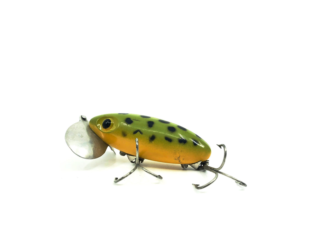 Arbogast Jitterbug Frog/Yellow Belly Color, Vintage Bugged-Eyed Model