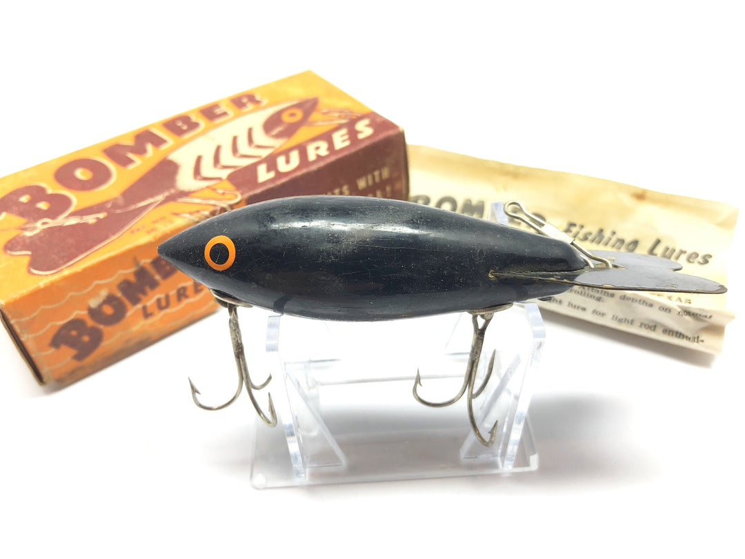 Vintage Wooden Bomber Lure in Box Black Color 02