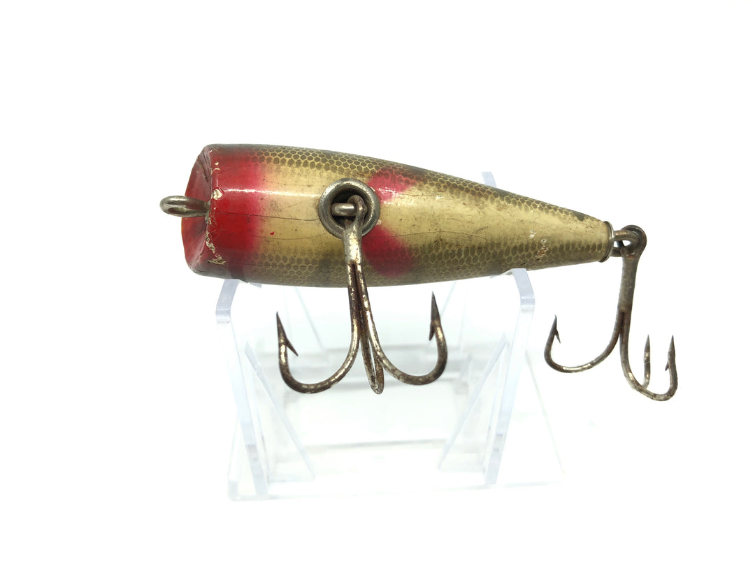 Creek Chub 3200 Plunker in Perch Color 3201 Wooden Lure Glass Eyes