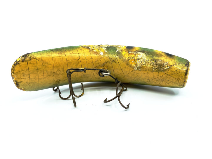 Wooden Helin Vintage Flatfish S3 Frog Color Lure