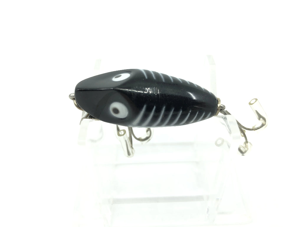 Heddon Midgit Digit River Runt Spook 9020 XBW Black Shore Minnow Color