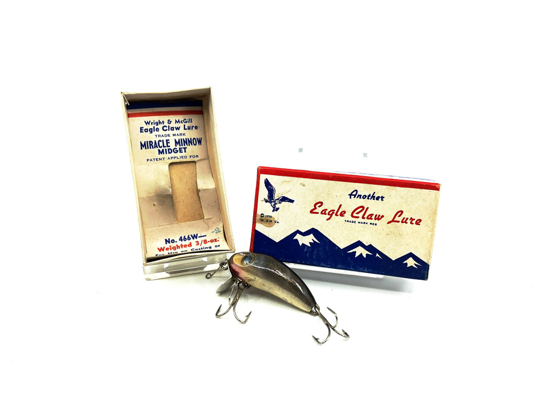 Eagle Claw Miracle Minnow Midget Lure, Chrome/Silver Black Scale Color with Box by Wright & McGill