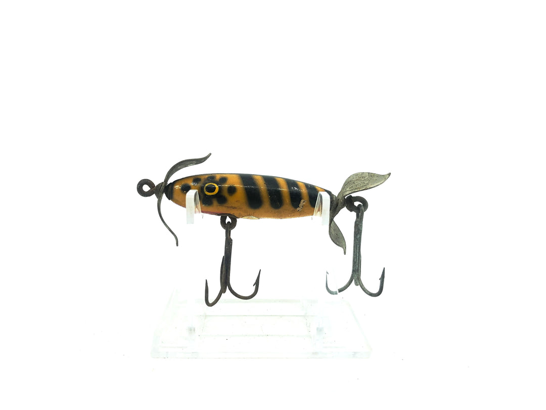 Vintage Eger Baits Baby Dillnger Yellow Black Ribs