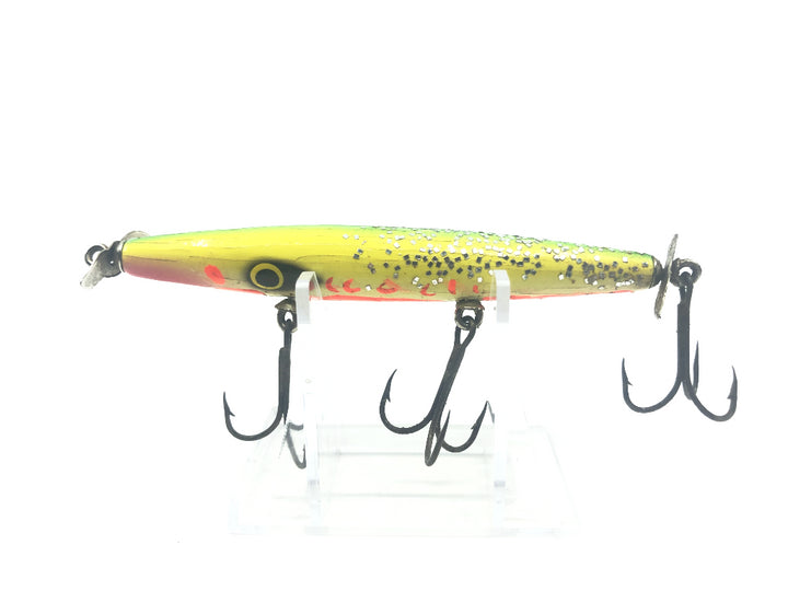 Wooden Sam Griffin Bass Baffler Lure Sparkly Green Yellow and Orange Color