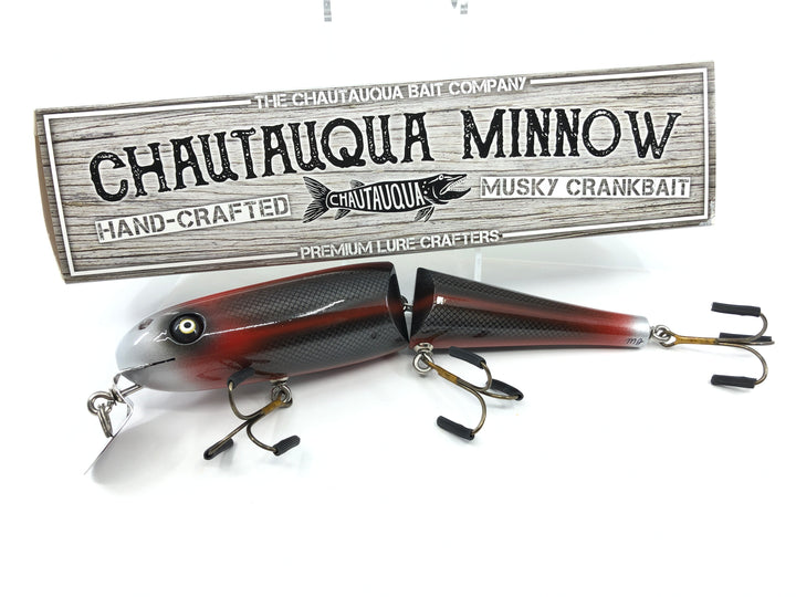 Jointed Chautauqua 8" Minnow Musky Lure Special Order Color "Red Laser"