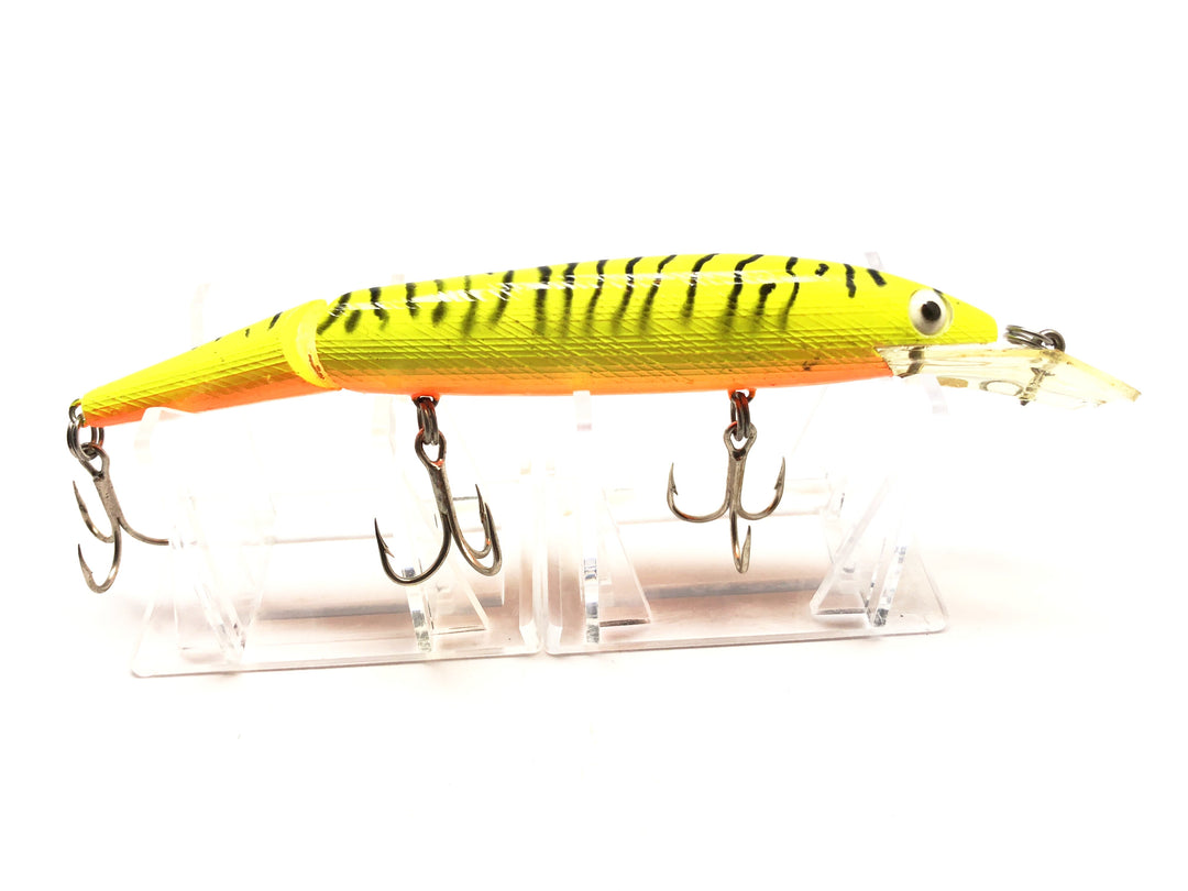 Vintage Rebel Fastrac Jointed Minnow Yellow Black Tiger Stripes Color