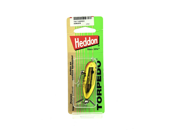 Heddon Tiny Torpedo GPB Gold Black Back Color New on Card