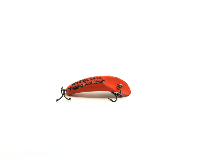 Promotional / Novelty Bell Steel Sales "Plugging Tool Steel", Flatfish Type Lure Orange Color