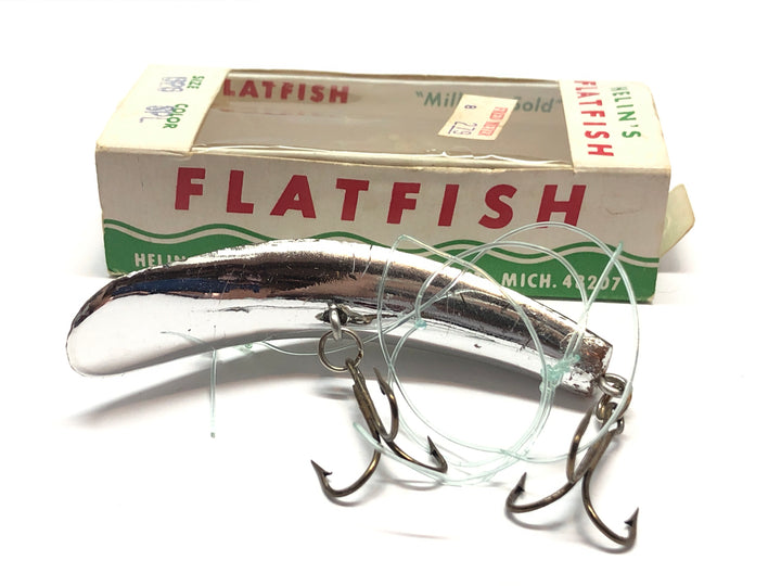 Helin Flatfish Silver Plated SPL U20 with Box and Original Fluorocarbon Leader