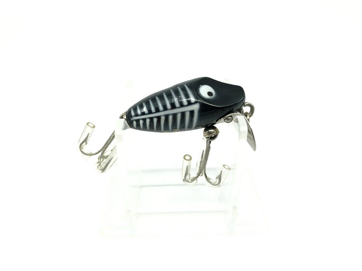 Heddon Midgit Digit River Runt Spook 9020 XBW Black Shore Minnow Color