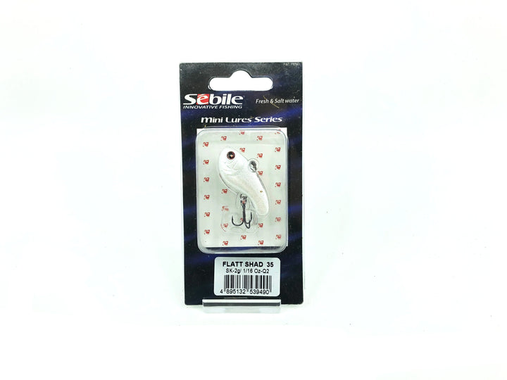 Sebile Mini Lure Series, Flatt Shad, White Sparkle Color in Box