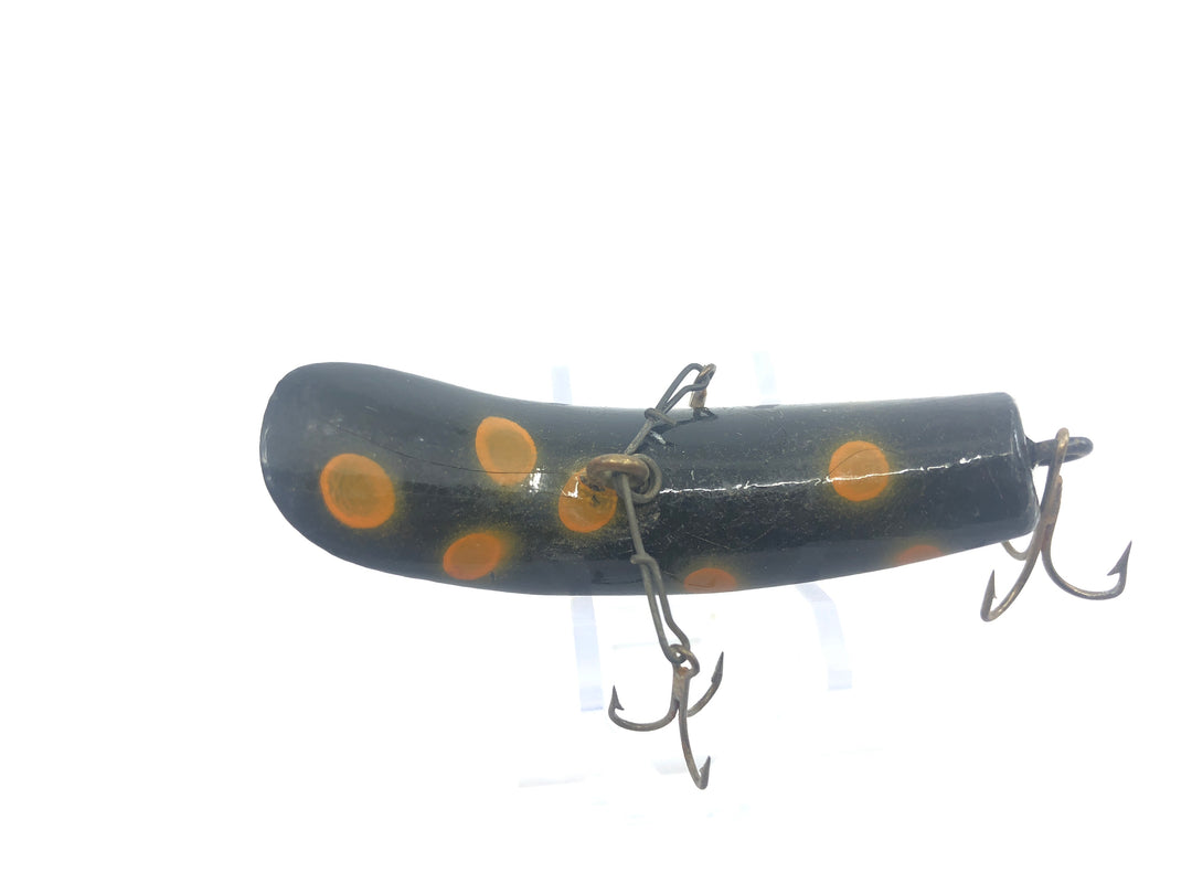 Wooden Helin Flatfish SPS Black With Orange Spots