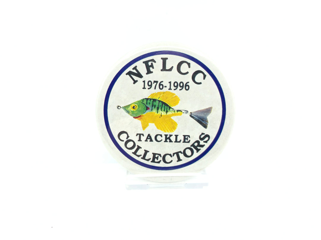 NFLCC Tackle Collectors 1996 Arbogast Tin Liz Fishing Button