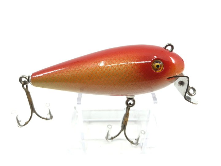 Chautauqua Wooden Glass Eye Wiggler Goldfish Color Custom Lure