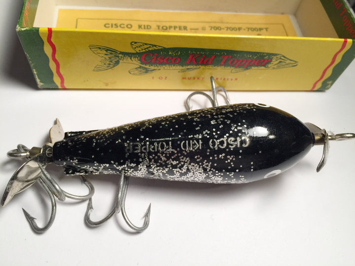 Cisco Kid Topper 1 oz. Musky Killer Black with Silver Glitter #705