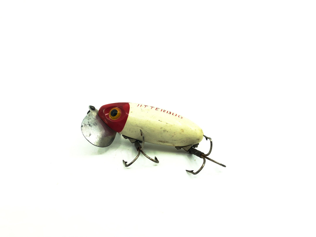 Arbogast Jitterbug Red/White Color, Vintage Bugged-Eyed Model