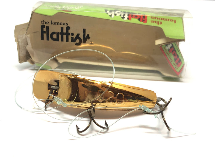 Helin Flatfish U20 Gold with Box and Fluorocarbon Leader