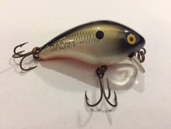 VINTAGE Tom Mann's Tiny Little George White/Black 1 Lipless Tail Spin Fish  Lure