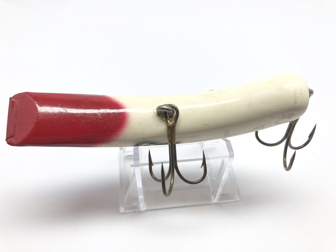 Vintage Kautzky Lazy Ike Musky Ike Wooden Lure in Red and White Color