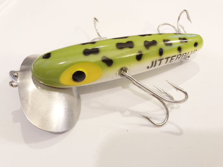 Arbogast Jitterbug Frog White Belly Musky Sized