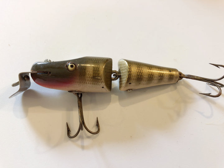 Creek Chub Baby Jointed Pikie 2700 Glass Eyes Wooden Lure