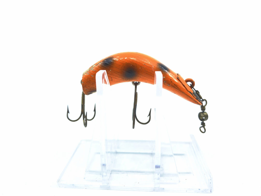 Vintage Kautzky's Wooden Lure Lazy Ike KL-17 OS Orange Spot