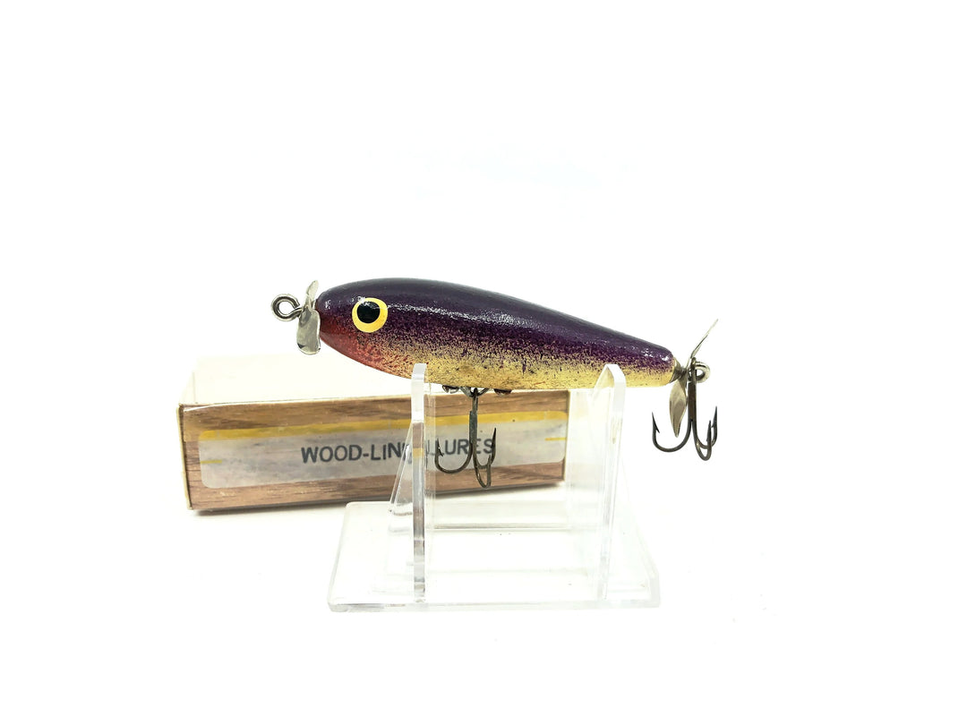 Wood-Line Lure Torpedo Bait, Purple Speckle Color, Wisconsin Bait