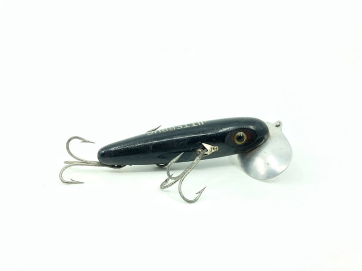 Arbogast Vintage Wooden 3-Hook Musky Jitterbug Black Color