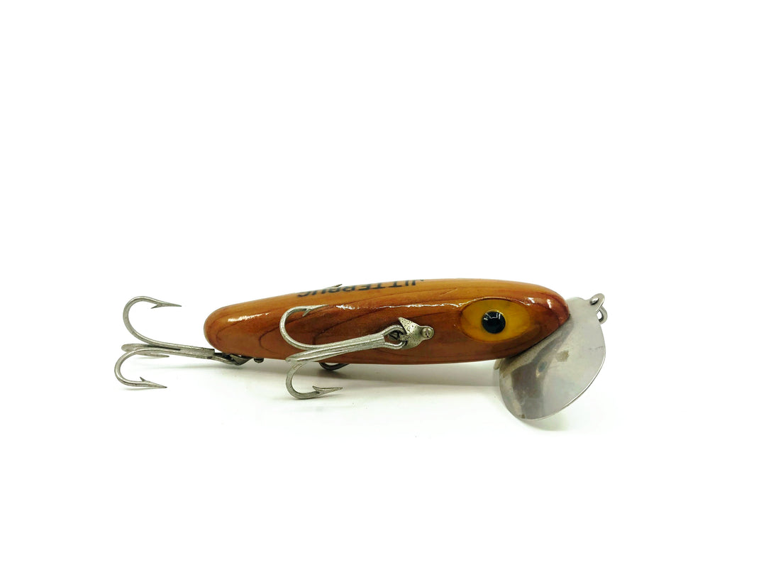 Arbogast 3-Hook Musky Jitterbug - Wooden Cedar (Natural) Bug Color