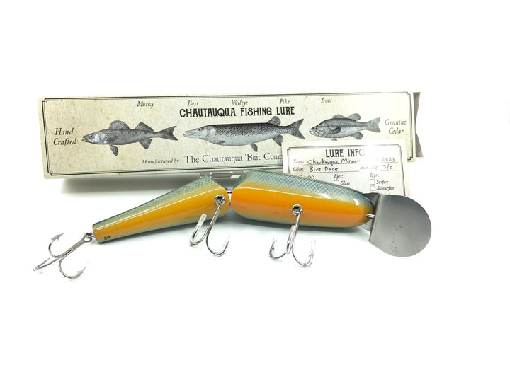 Jointed Chautauqua 8" Minnow Musky Lure Blue Dace Color