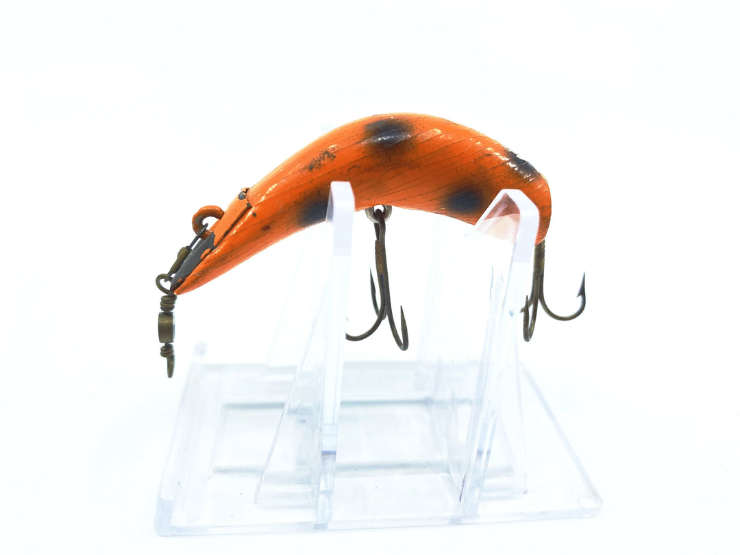 Vintage Kautzky's Wooden Lure Lazy Ike KL-17 OS Orange Spot