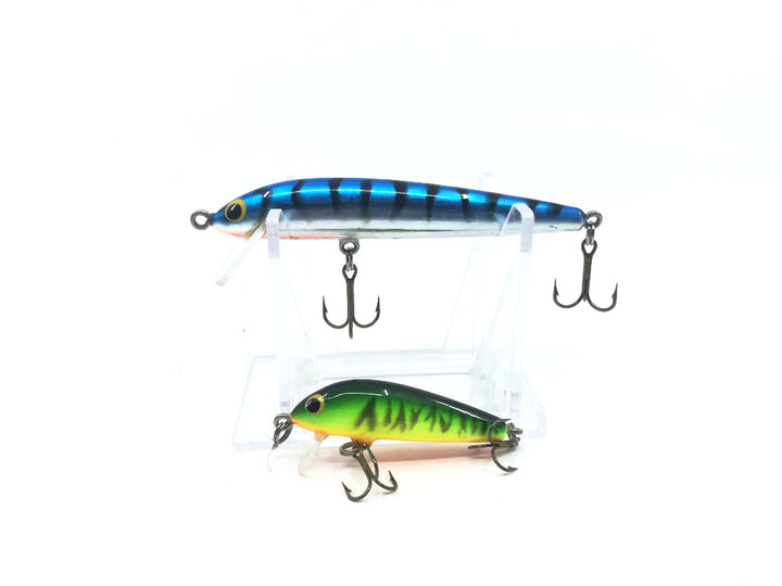 Bagley BANG-O-Lure Green Yellow Orange Color & Bagley Minnow Blue Silver Black Stripes