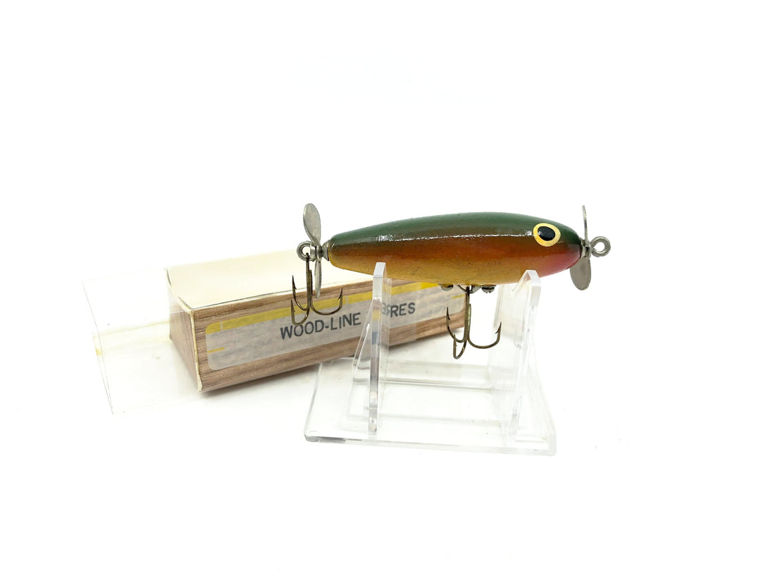 Wood-Line Lure Torpedo Bait, Rainbow Color, Wisconsin Bait