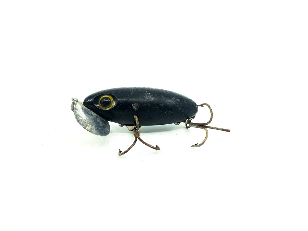 Arbogast Jitterbug 5/8oz Black Color, Vintage Bugged-Eyed Model