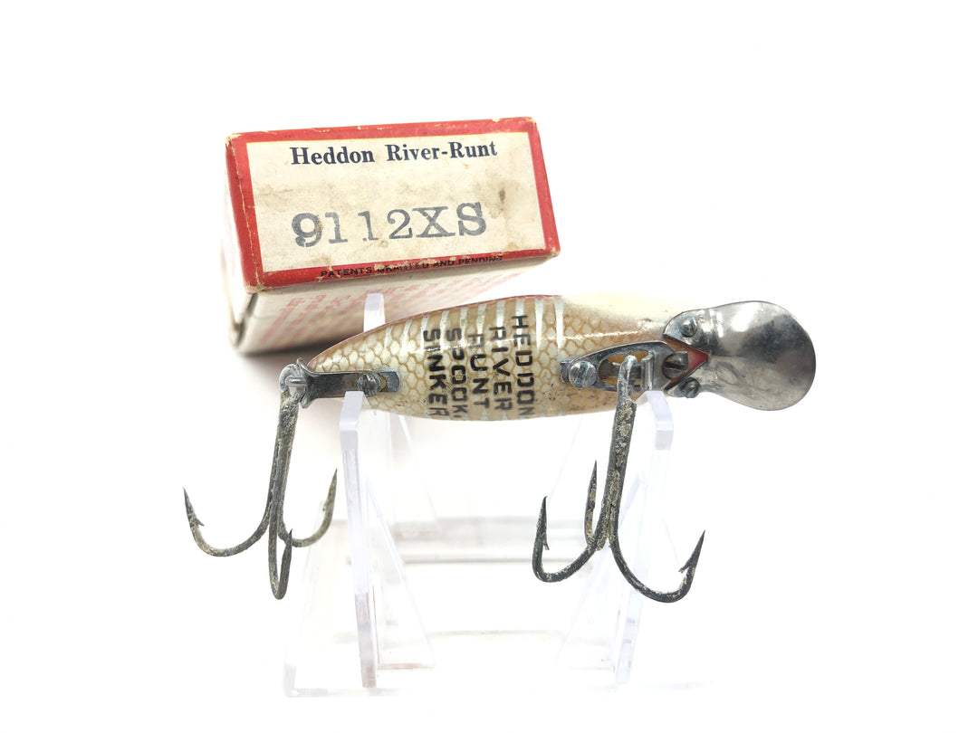 Heddon River Runt Spook Sinker 9112XS White and Red Shore Minnow Color with Box