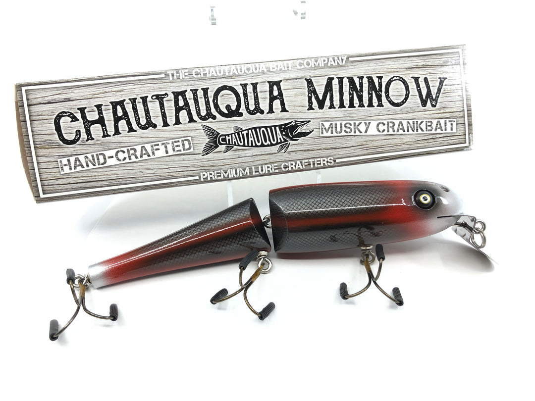 Jointed Chautauqua 8" Minnow Musky Lure Special Order Color "Red Laser"