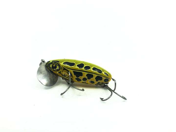 Arbogast Jitterbug Seein's Believin Leopard Frog Yellow Belly.