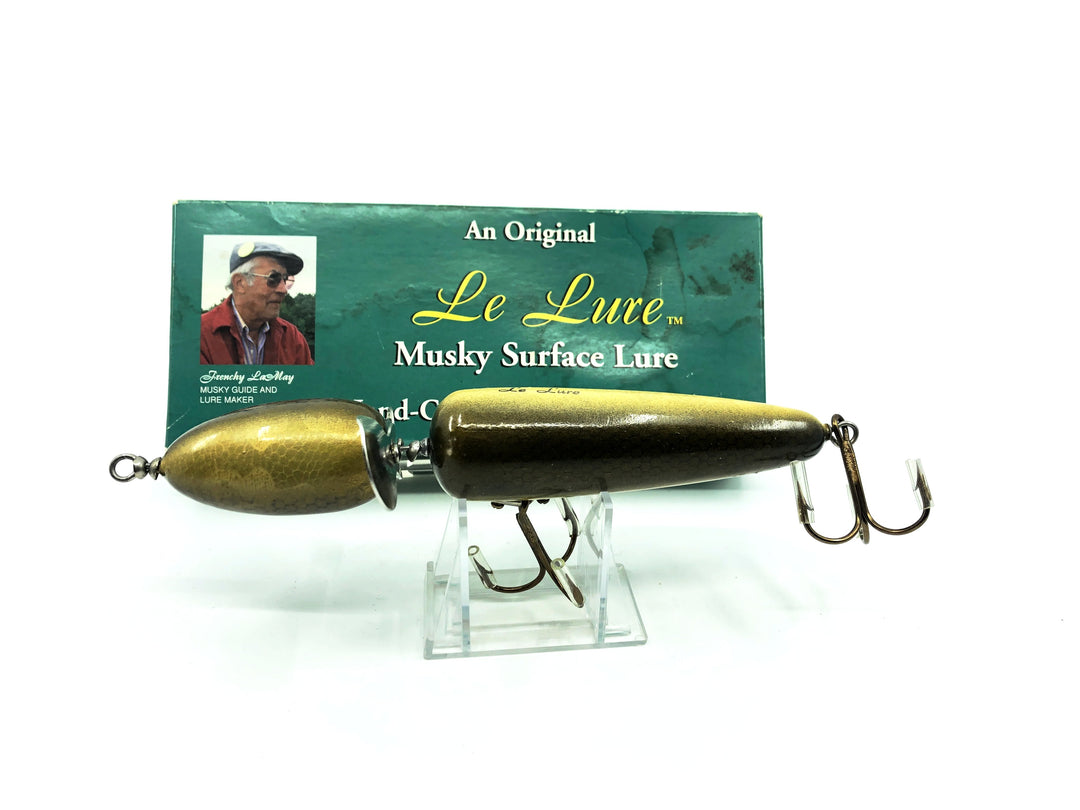 Le Lure Musky Surface Lure, Bird (Globe Type Lure) Gold Scale Color with Box