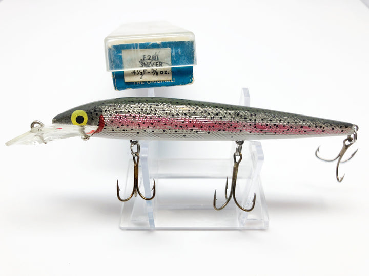 Rebel Minnow Rainbow Trout Color F 201 Older version with Confederate Flag Box