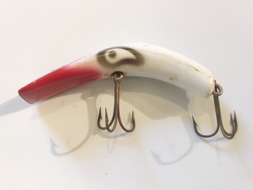 Kautzky Lazy Ike 3 Red and White Plastic Vintage Fishing Lure